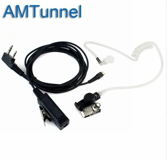 Микрофон Auricular de tubo acustico encubierto с 2 контактным разъемом для Kenwood led en TYT BAOFENG UV5R 888 s
