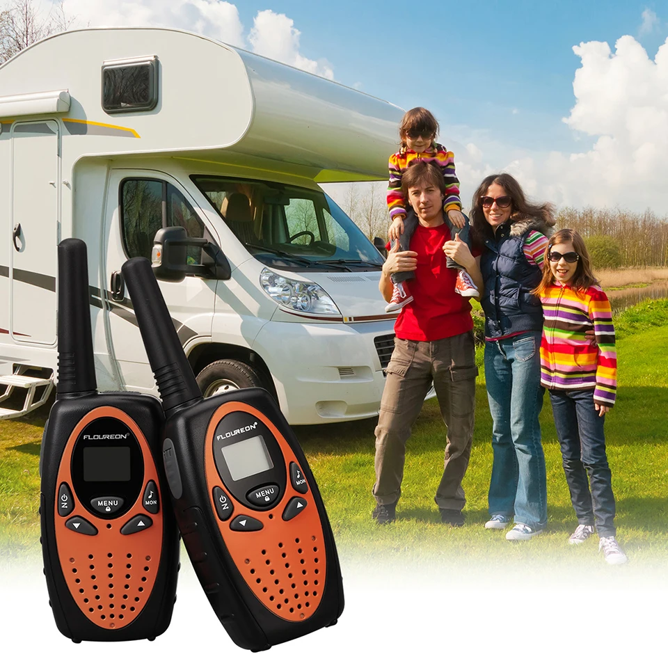 FLOUREON 8-канальный видеорегистратор для детей иди и болтай Walkie Talkie S UHF400-470MHz 2-передающая радиоустановка 3 км переговорные PMR портативная ребенку играть в рация Intercom