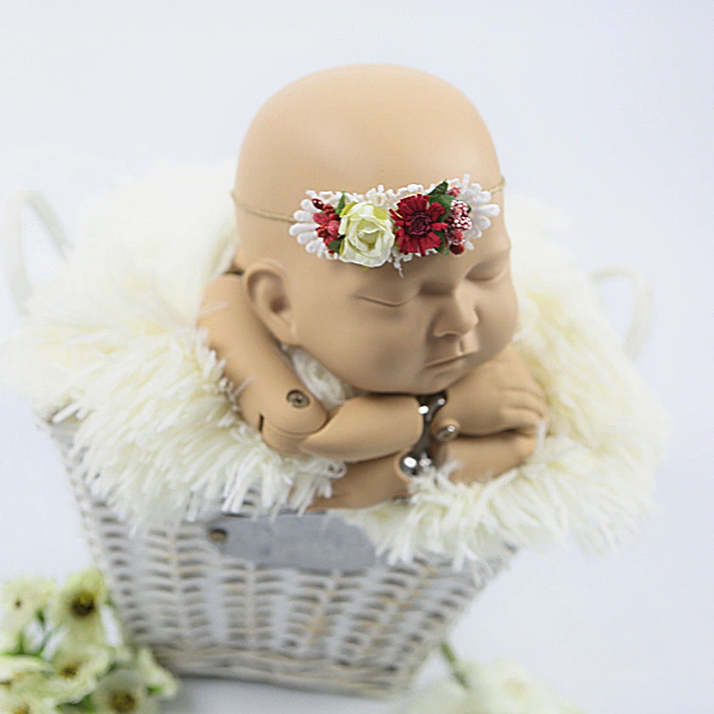 Artificial flowers headbands newborn photography props headband hair accessories band hairband baby-girl-headbands costume | Детская