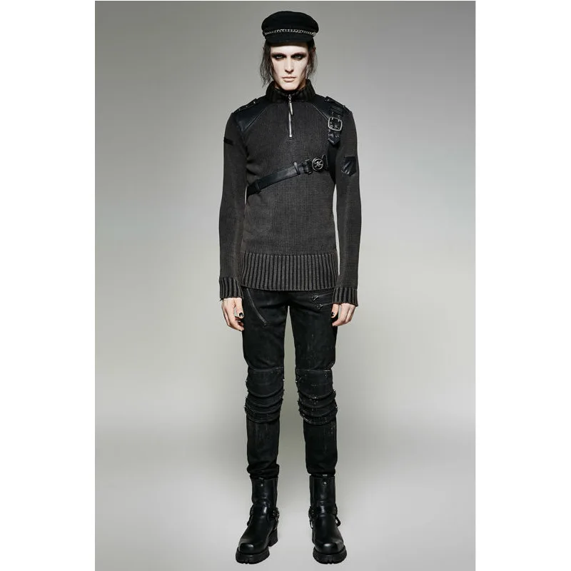 

Punk Rave steam punk sweater winter sweater cool style Handsome M035