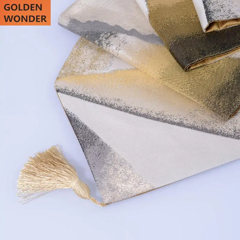 Modern Golden Simple Table Runners Elegant Table Runner Bed Runner