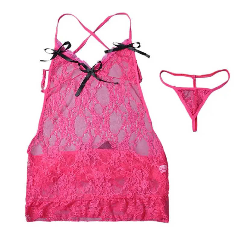 Кружевное нижнее белье стринги женское сексуальное Порно Babydoll платье горячий