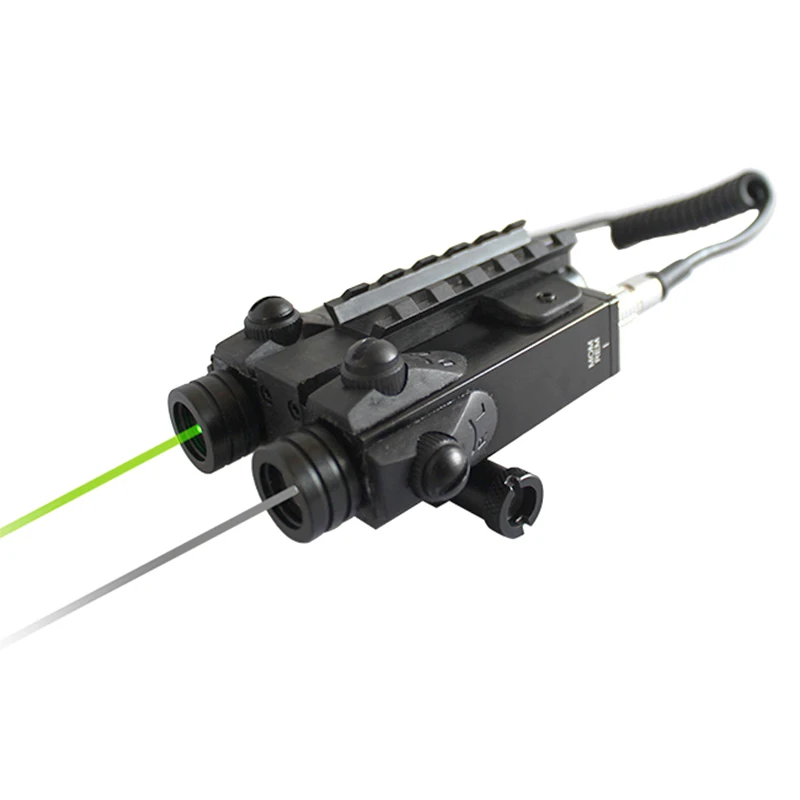 green and IR combo Падение LASERSPEED LS-2L1-GIR Оптовые военный стандартный двухлучевой зеленый лазер и инфракрасный лазер новая модель лазерный прицел для пневматической винтовки лазерная указка для ar 15 ak 47 - Цвет: green and IR combo