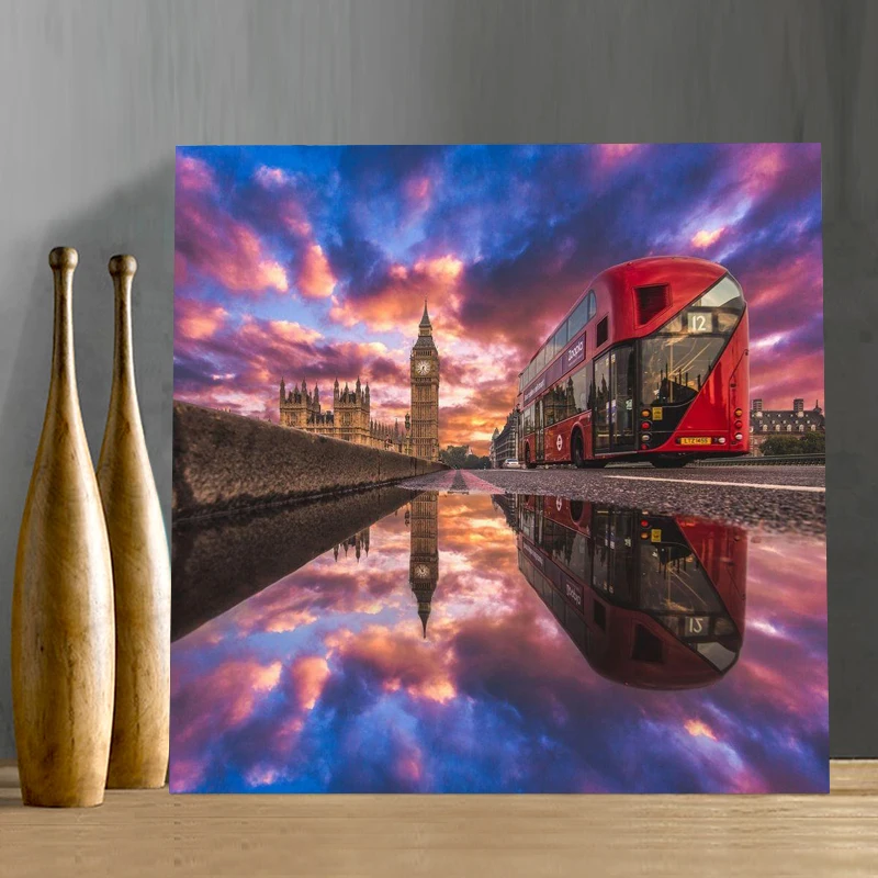 Алмазная вышивка 5D крестиком кристалл квадратные алмазы ландшафт архитектура