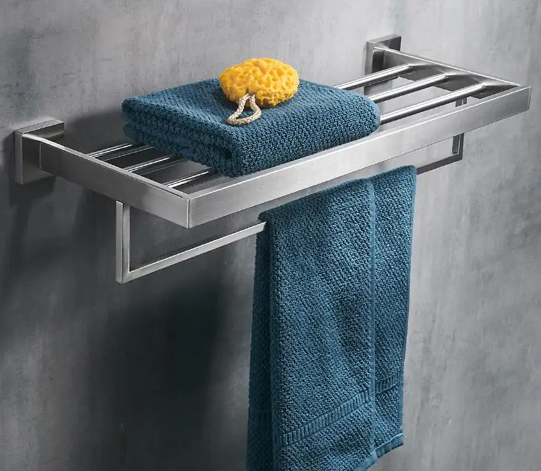 towel rail 304 аксессуары для ванной комнаты из нержавеющей стали, вешалка для полотенец, полка для ванной комнаты, держатель для полотенец, вешалка для полотенец, держатель для бумаги, держатель для туалетной щетки - Цвет: towel rail