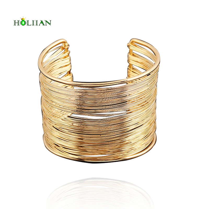 Hot women egyptian punk Gold-color bangle wide silver arm cuff big hiphop modern natural handmand Indian | Украшения и аксессуары