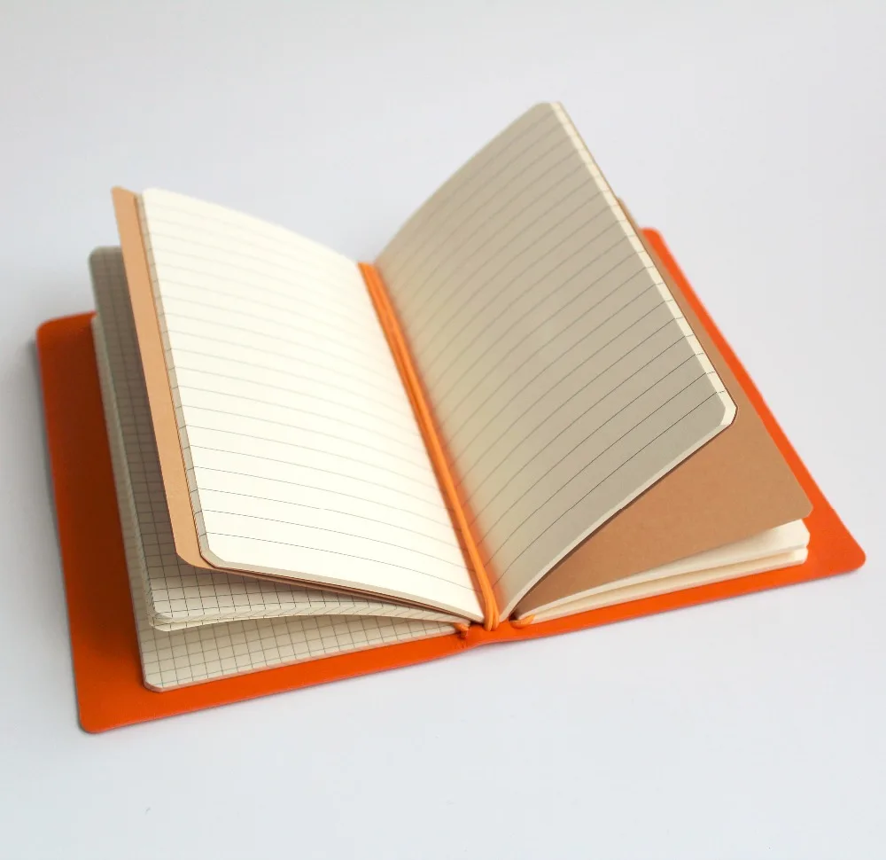 Черный розовый оранжевый зеленый A6 винтажный дорожный дневник из искусственной