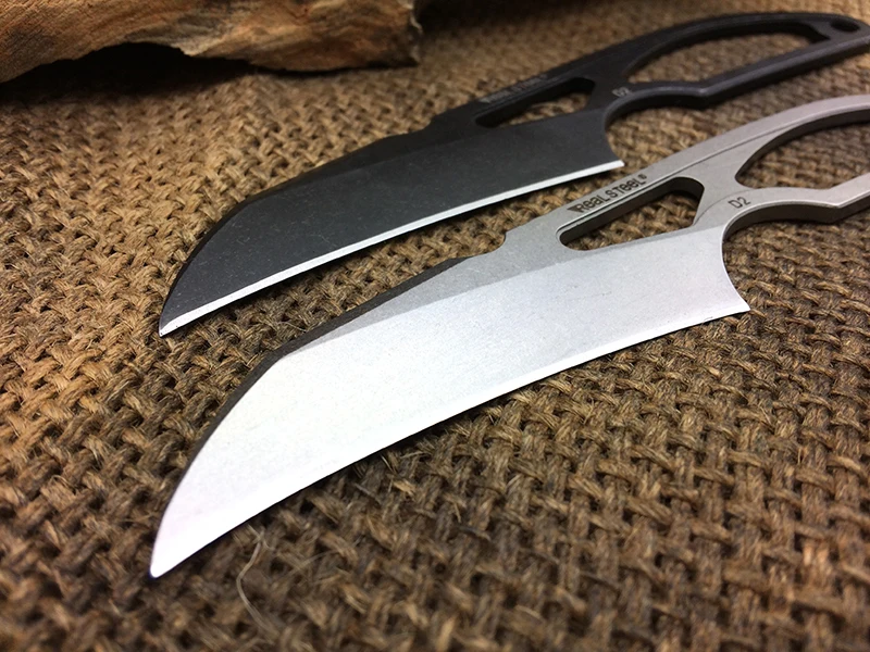 Спасательные средства ухода за кожей Шеи Ножи D2 лезвием полный Тан ручка