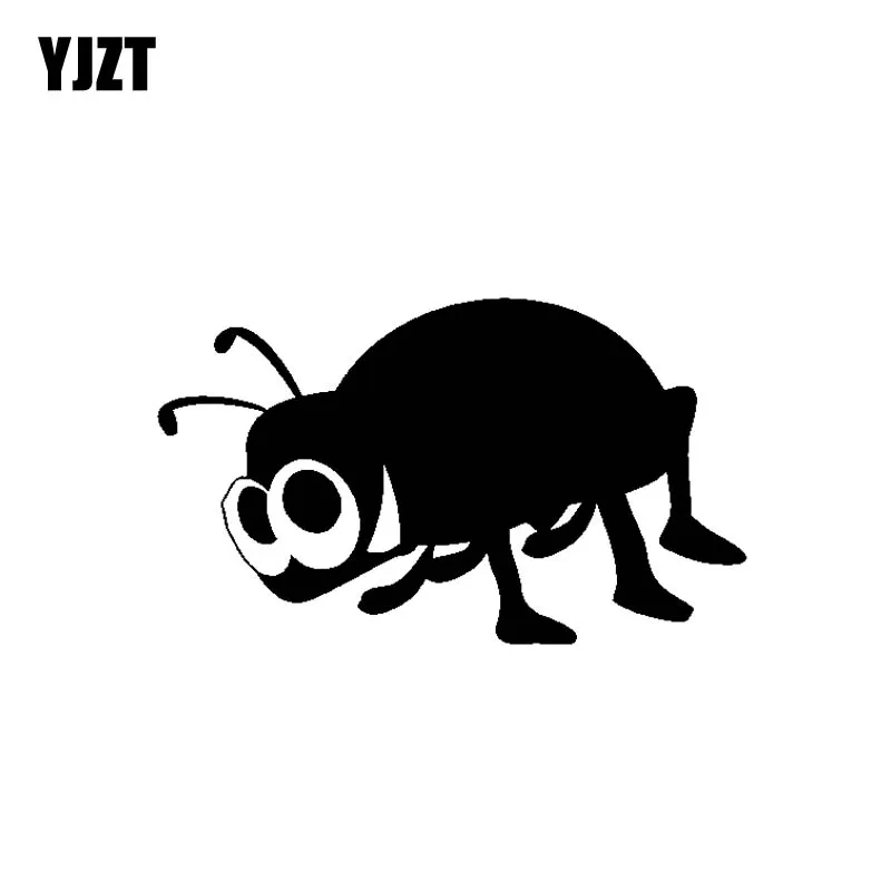 

YJZT 15.2CM*8.9CM Delicate Insect Original Vinyl Decal Nice Car Sticker Black/Silver C19-0871