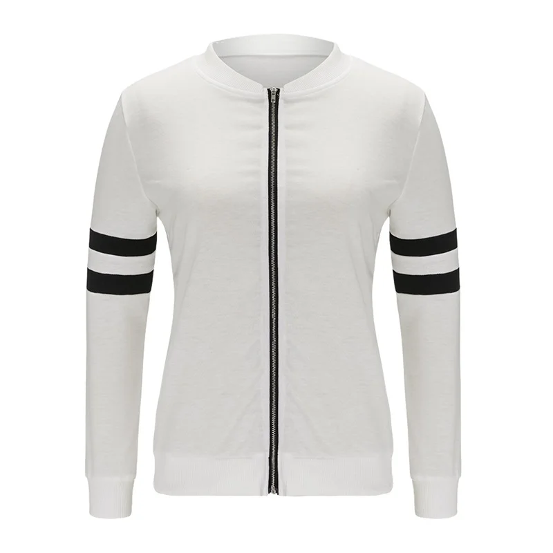 Женская Базовая куртка белая на молнии|women bomber|jacket coatjacket coat ladies |