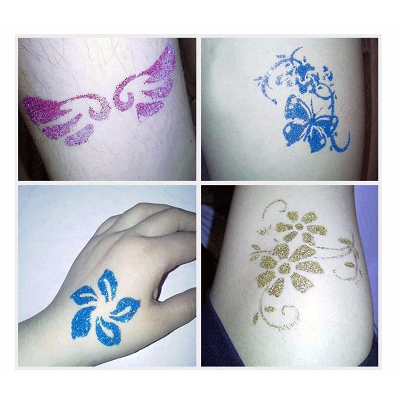 2 шт 10 мл/бутылка блеск тату клей гель для длительной Временной Татуировки краска