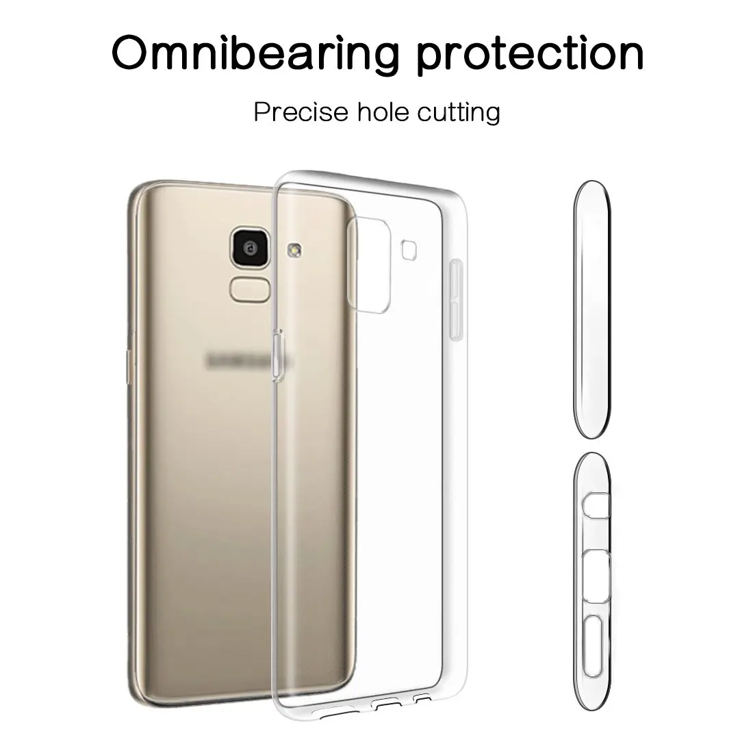 Для Samsung Galaxy J6 2018 чехол силиконовый анти-царапина прозрачный ТПУ для телефона J600