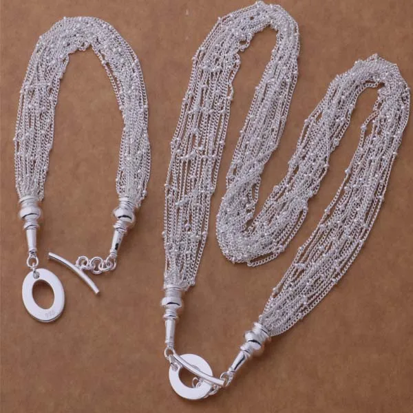 Ювелирные наборы AS277 из стерлингового серебра браслет 054 + ожерелье 469 /akzajcga armajita