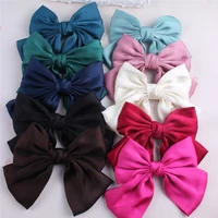 fashion ribbon hairgrips big large bow hairpin for women girls satin trendy ladies hair clip new cute barrette hair accessories