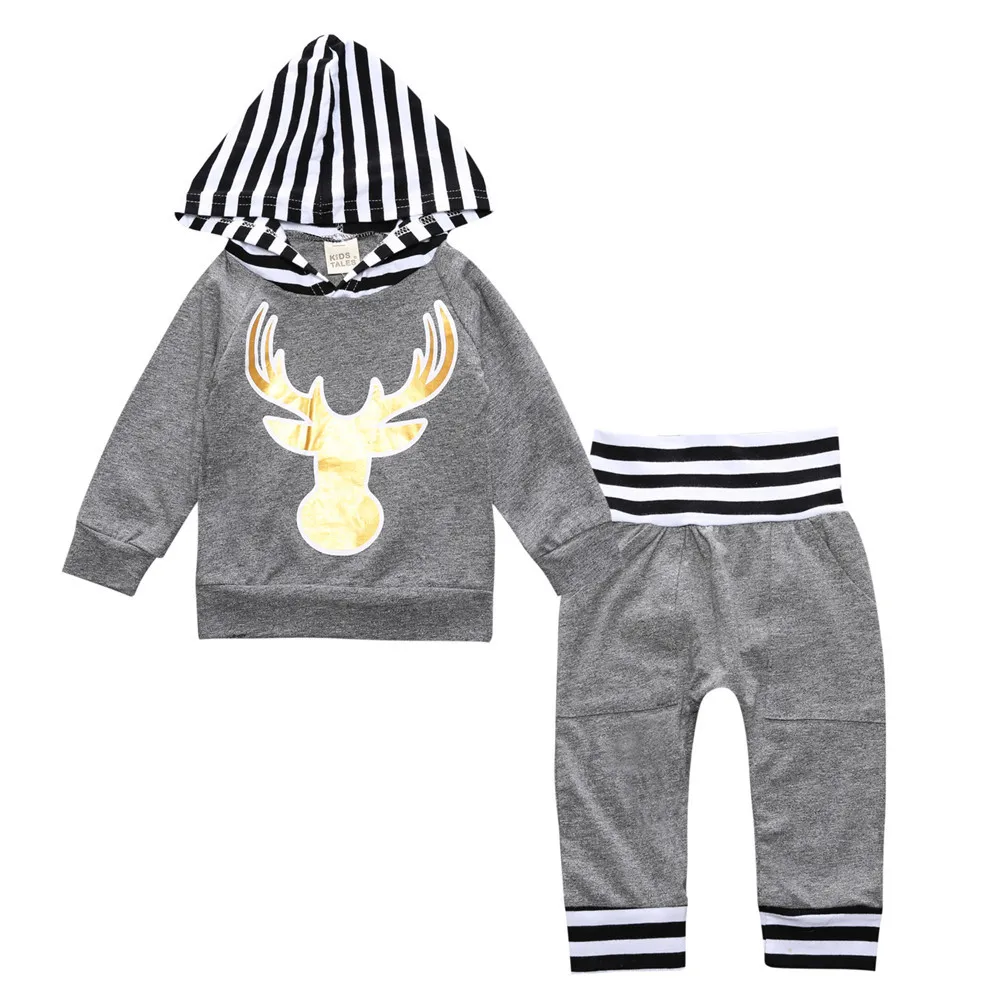 2017 Baby clothing set Boy Girl long sleeve Kids sweatshirt hoody+pants Infantil bebe clothes toddler cloth outerwear coat | Детская