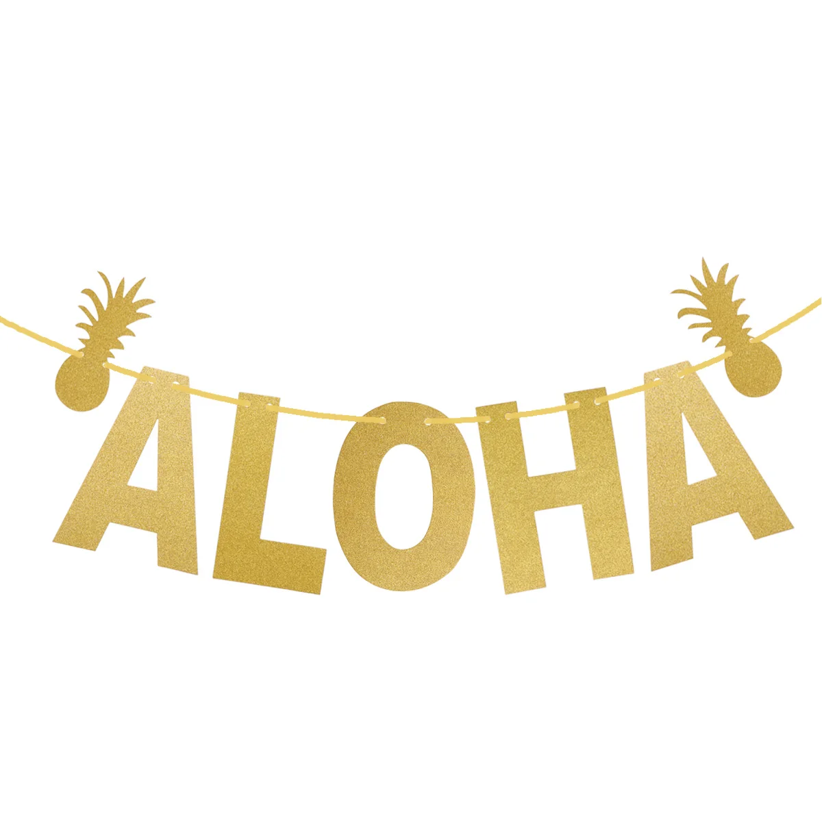 3 м Гавайский стиль с длинным ананасом ALOHA письмо блестящая пудра гирлянда для