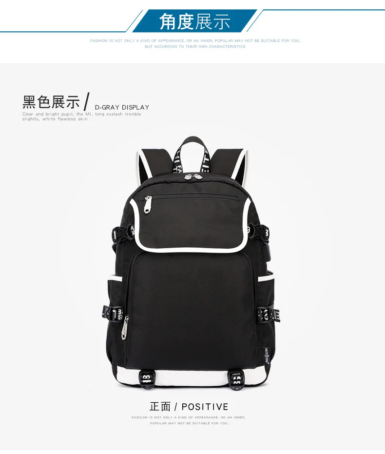 Наруто школьные сумки аниме Bookbag Uchiha Sasuke косплей женский рюкзак Usb зарядка Рюкзак для ноутбука Оксфорд большой дорожный рюкзак