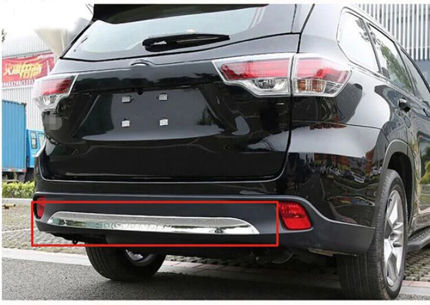 Аксессуары подходят для 2014 2015 toyota HIGHLANDER хром задний нижний бампер крышка литья