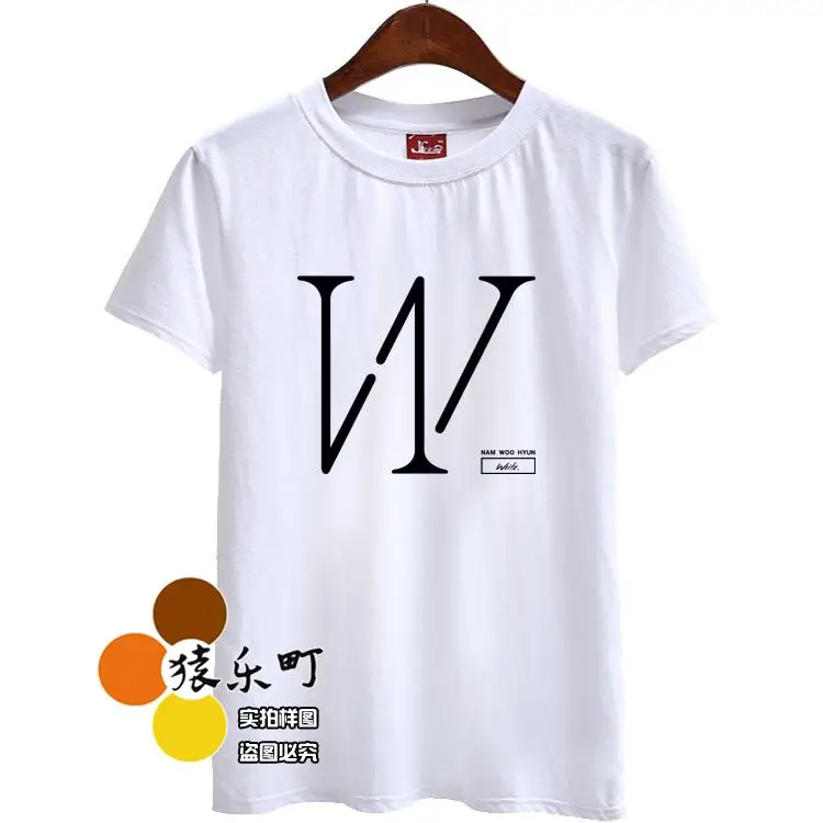Kpop infinit woohyun Новая летняя футболка с круглым вырезом и коротким рукавом для