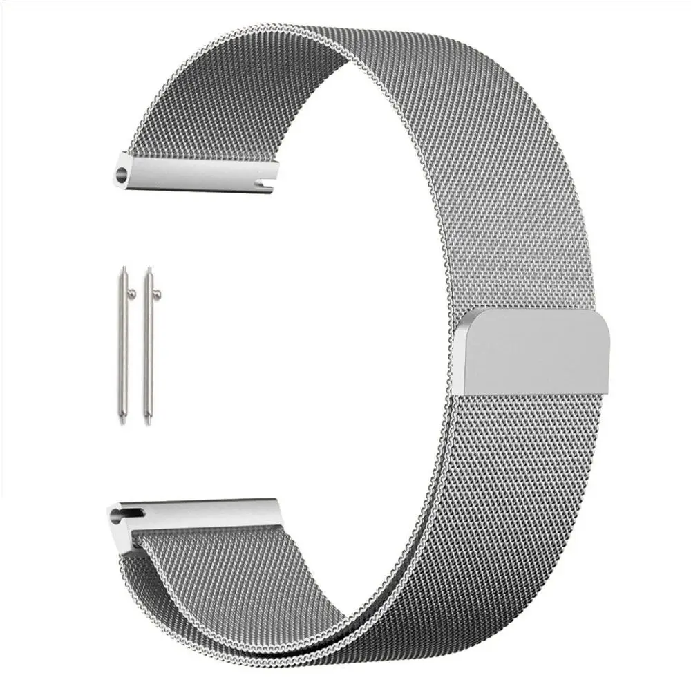 Silver Быстроразъемные сетки из нержавеющей стали Milanese Watch band 18 мм/20 мм/22 мм/23 мм - Цвет ремешка: Silver