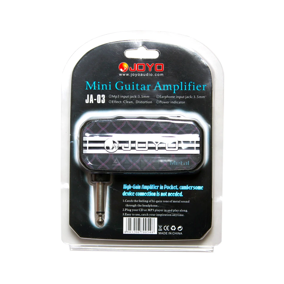 JOYO JA 03 гитарный мини усилитель Amp карманный Мощный 6 звуковые эффекты металла и