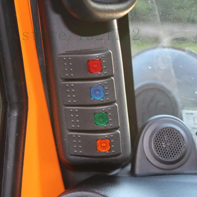 Для Jeep Wrangler JK аксессуары левая рука A-Pillar Pod 4 кулисный переключатель для Jeep Wrangler JK 07-16(левосторонняя модель
