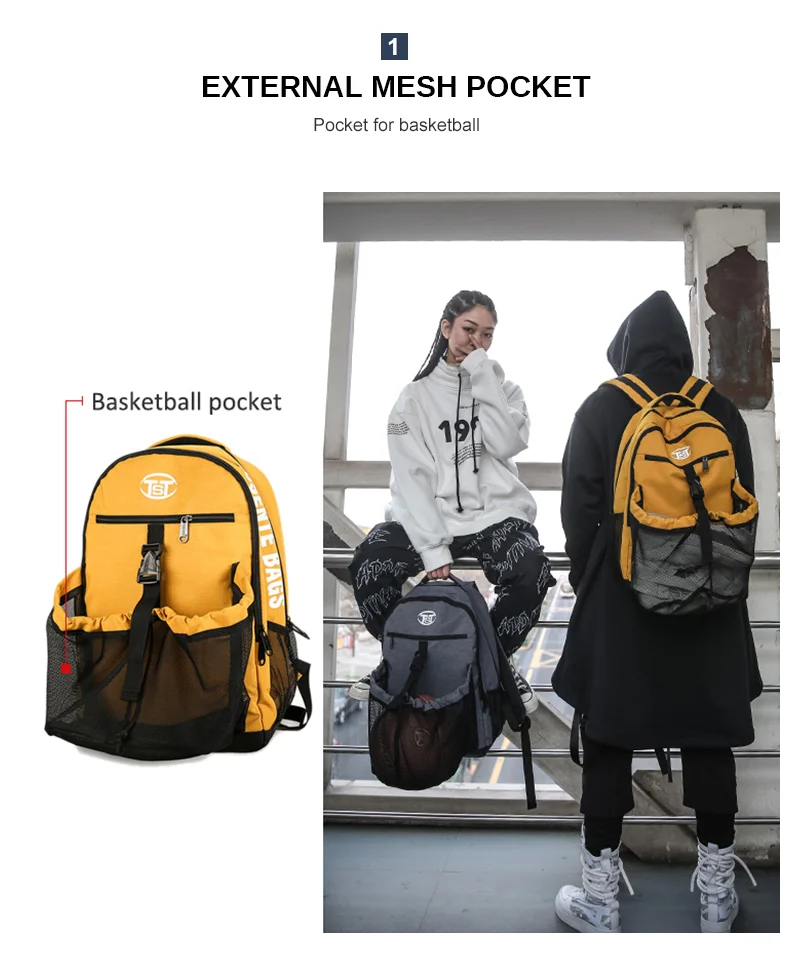 Men's Gym Bags Basketball Backpack School Bags For Teenager Boys Backpacks Large Women Laptop Bag Football Net Bag XA172ZC