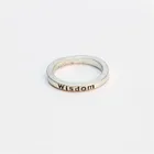 Модные кольца с надписью wisdom, последняя версия, кольцо в стиле ретро с покрытием, кольца для женщин