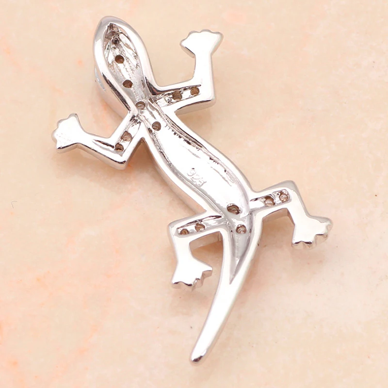 Большой Gecko специальный дизайн унисекс изделия Цирконий Синий огненный опал