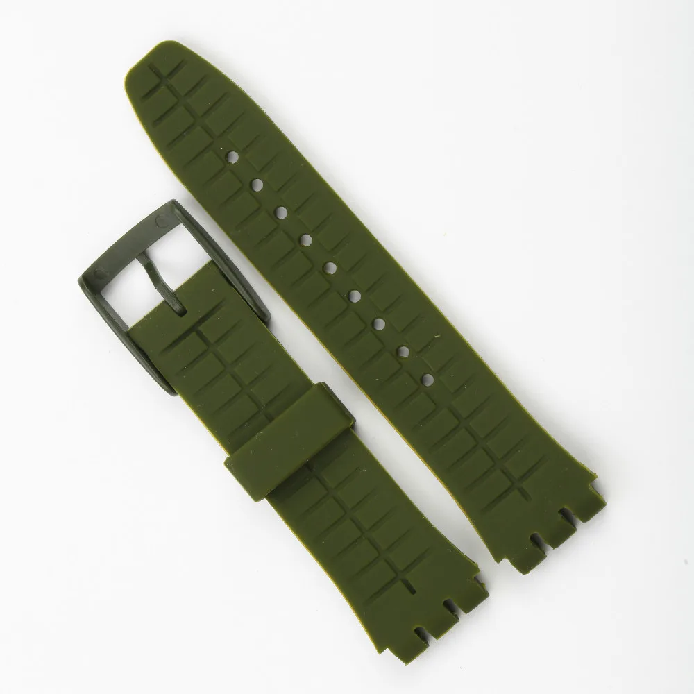 Плюс ремешок мягкий силиконовый сменный для наручных часов Swatch SUUP100 SUUB Ремешок Pin