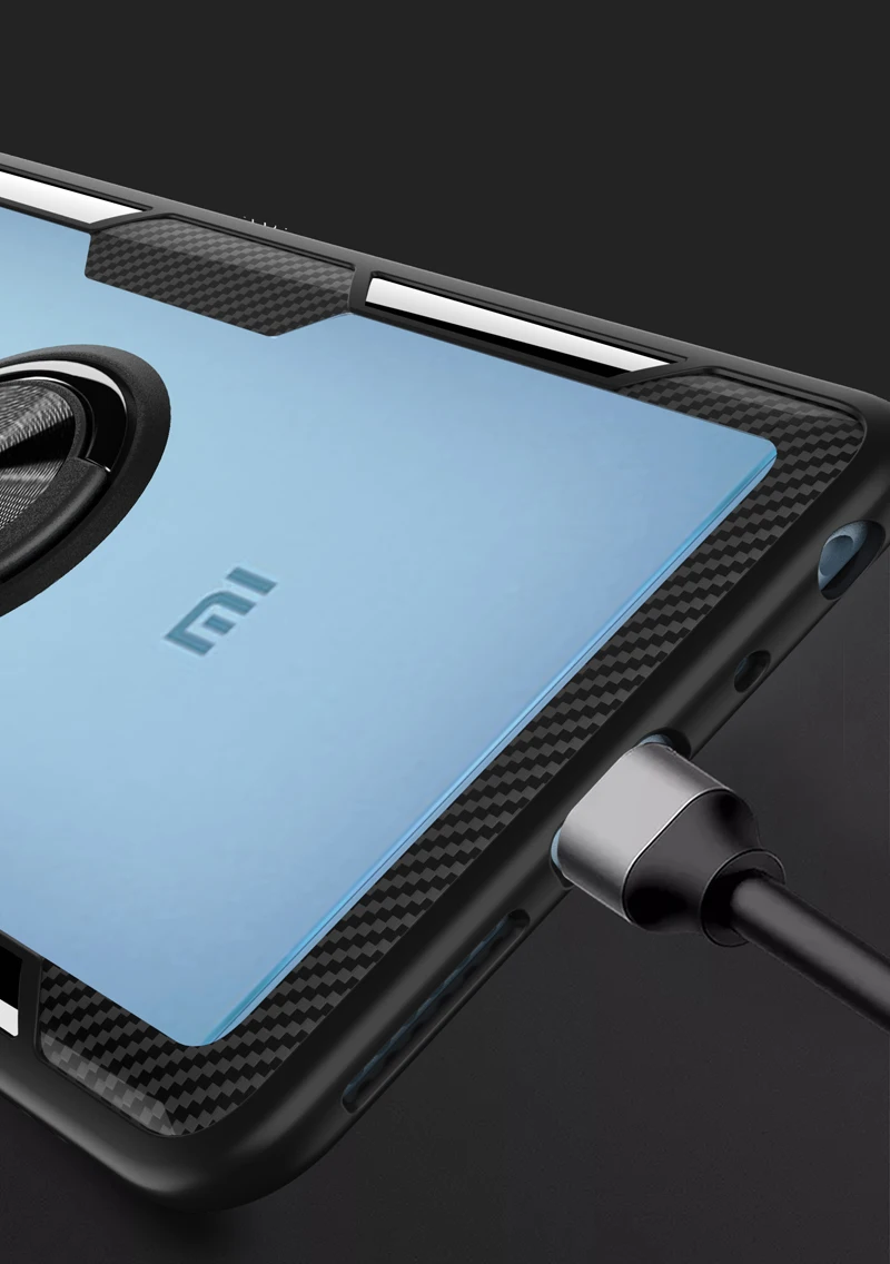 Чехол для Xiaomi Redmi Note 7, M1901F7C, прозрачный ПК+ углеродное волокно, полное защитное кольцо, магнетизм для Redmi Note 7 Pro, чехол