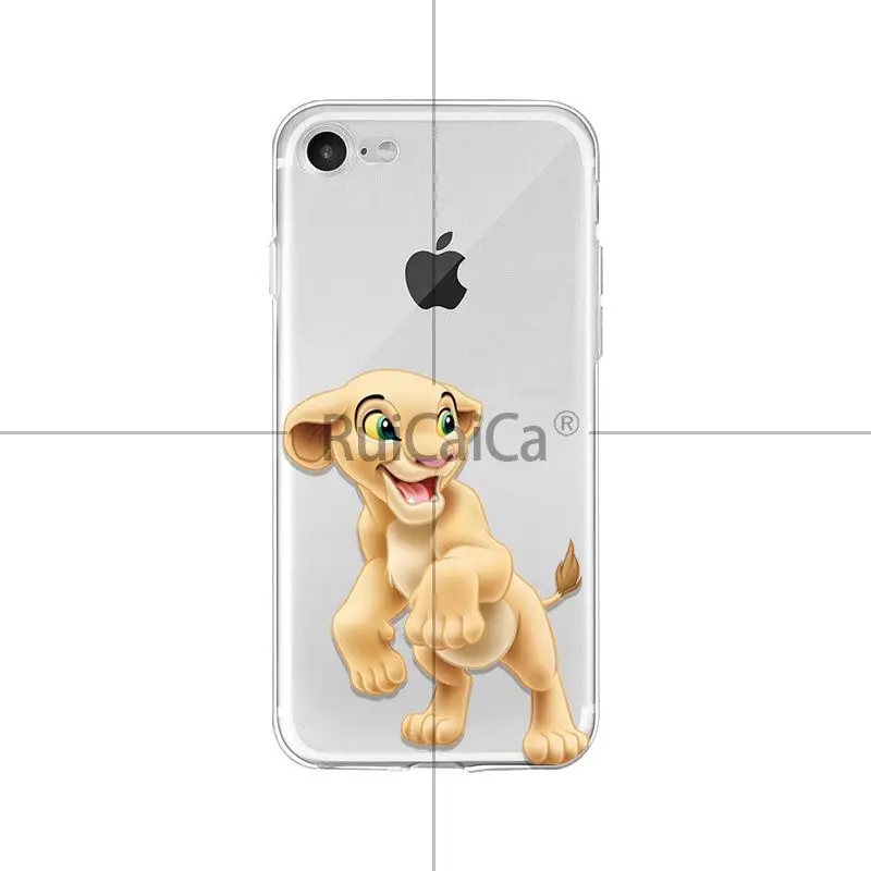 Ruicaica мультяшный Король Лев цветной рисунок чехол для телефона для Apple iPhone 8 7 6 6S Plus X XS max 5 5S SE XR чехол