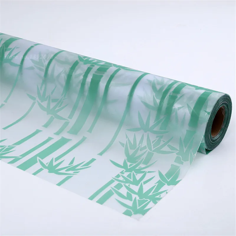 Непрозрачная самоклеящаяся оконная пленка из ПВХ с рисунком бамбука 45*200 см/17 7*78 8