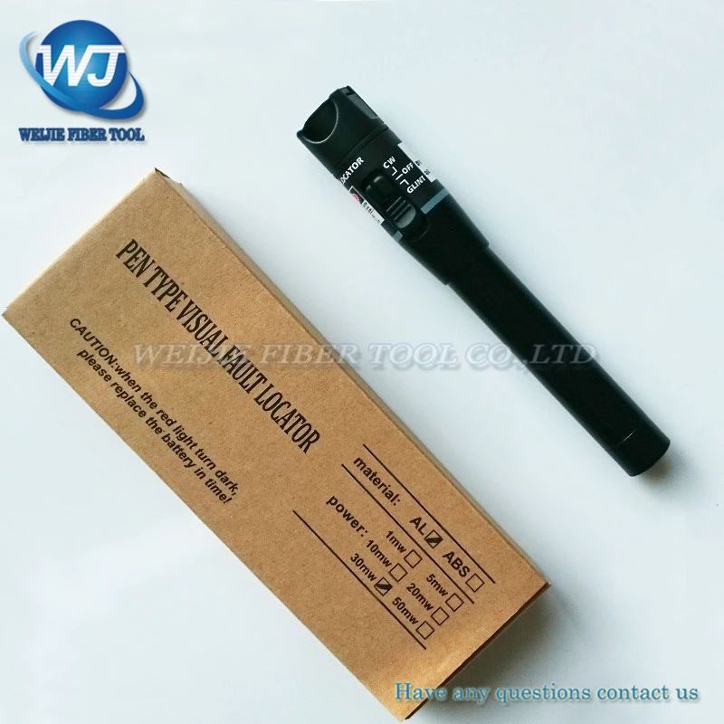Бесплатная доставка FTTH инструмент оптическая лазерная ручка VFL 30 мВт км
