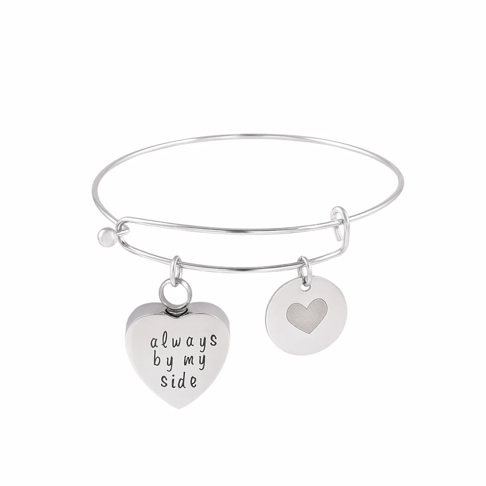 Вещь медальон Always by my side в форме сердца|wire bracelet|cremation braceletwire heart |