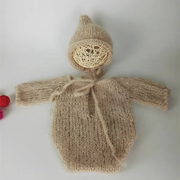 Детский комбинезон и шляпа один комплект трикотажный с длинными рукавами ручной