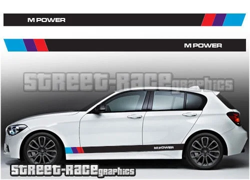 Для 2 шт. Универсальный 1 компл./2 Racing Stripes 001 Графика Наклейки надписи M Мощность Sport