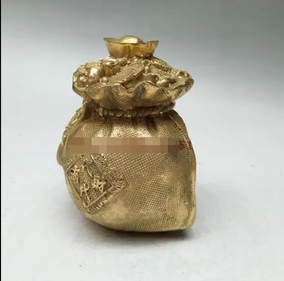 Медные богатые украшения из поколения богатство счастливые деньги мешок фэн шуй