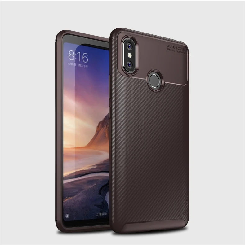 Для Xiaomi mi MAX 3 Чехол IPAKY mi MAX 3 силиконовый чехол ТПУ углеродное волокно задняя гибридная Броня противоударный для Xiaomi mi MAX 3 Чехол