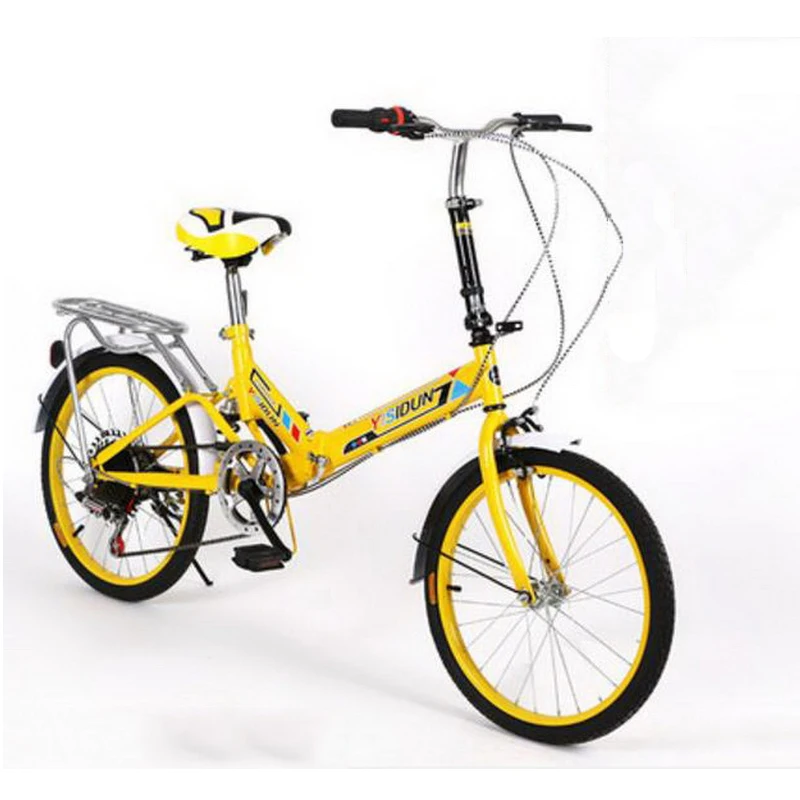 161002/Bike / shock absorber adult male and female student bike/20 inch bright variable speed folding bike | Спорт и развлечения