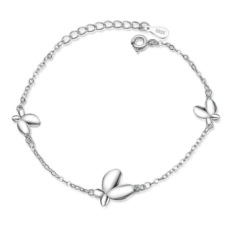 Крошечные женские браслеты-цепочки с бабочками и цирконом браслеты модные