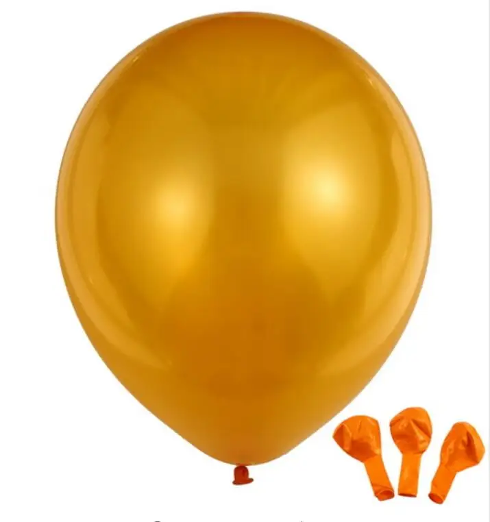 Gold Латексные шары, 100 шт./лот, белые жемчужные шары, украшения, свадебные шары, товары для дня рождения, праздничные надувные игрушки - Цвет: Gold