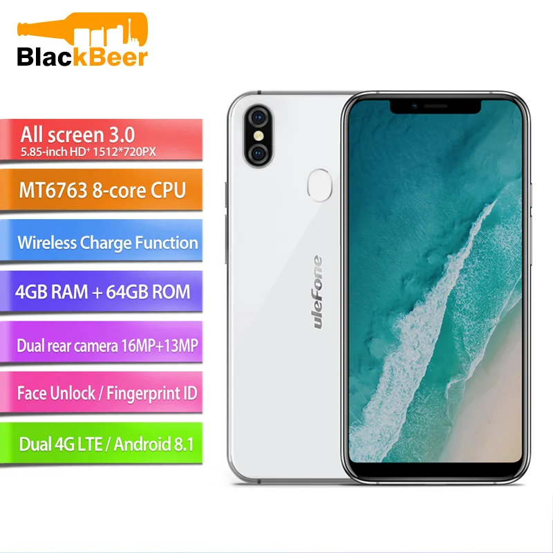 Мобильный телефон Ulefone X 5 85 дюйма 4G MT6763 четыре ядра 4 ГБ 64 Гб ПЗУ Android 8 1 смартфон с