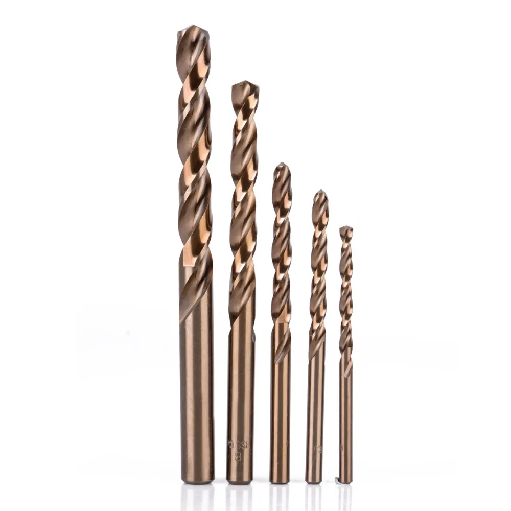 

Fixmee 5pcs HSS-CO Cobalt Drill Bits High Quality M35 Cobalt Twist Drill Bits Set 4/5/6/8/10mm For Woodworking Tools