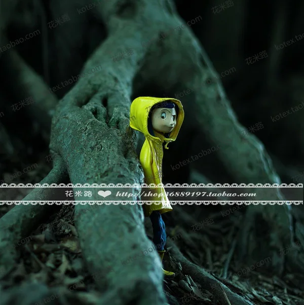NECA детские игрушки Коралина и секретная дверь куклы, фигурка 7 дюймов плащи версия Caroline Girl Рождественский подарок