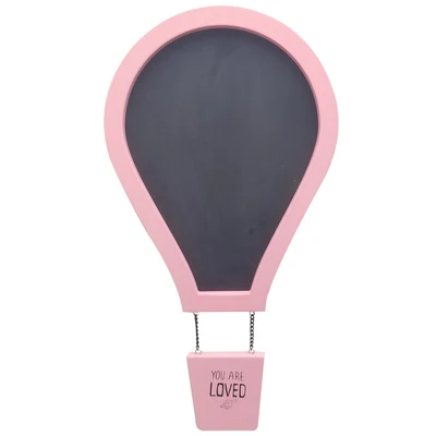 Pink Креативная доска для сообщений, деревянная настенная подвесная декорация, Ретро стиль, воздушный шар в форме маленькой доски, рекламная доска для магазина - Цвет: Pink
