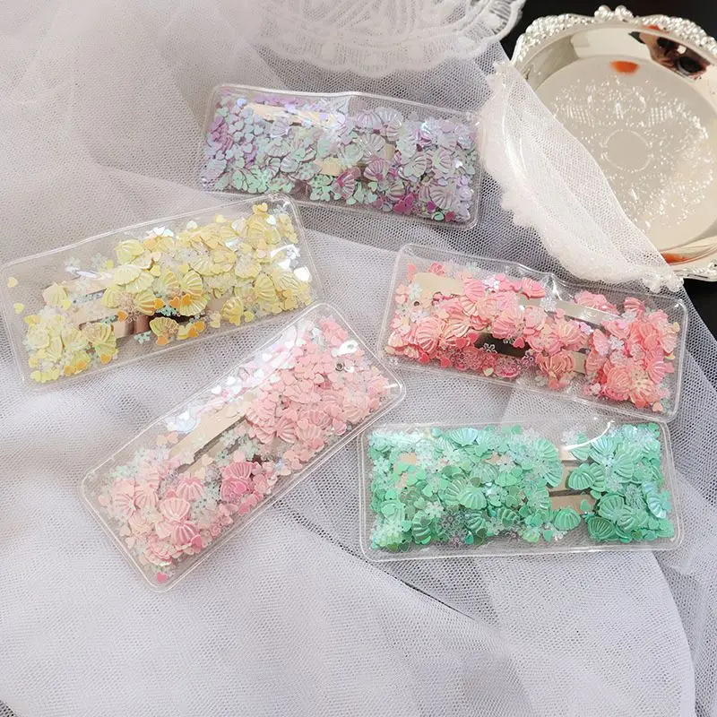 

New Korea Resin Shell Fishtail Hairpins for Girls Geometric Rectangle Solid Hair Clips Girls Hairpins Hair Clips Women Gifts