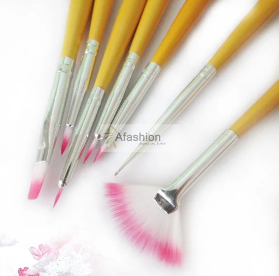 

7pcs set Nail Art polish Brush pen nails brushes tools kolinsky acrylic professional nail for polish care free shipping