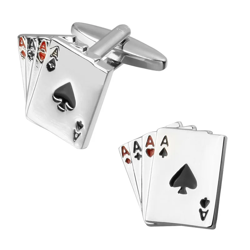 

Мужские рубашки, запонки, высококачественный медный материал, похожие на покер, 5 пар упаковок, распродажа