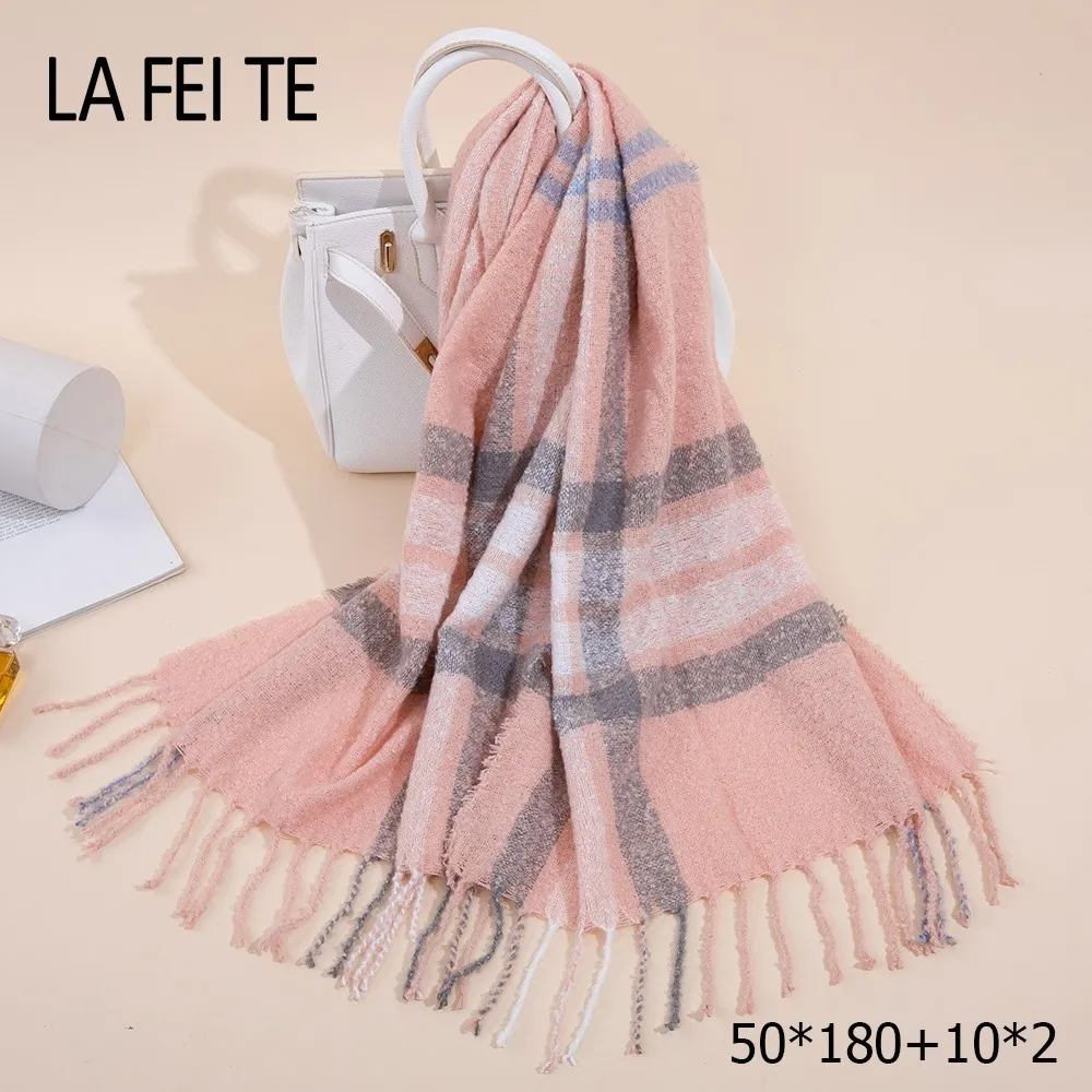 Кашемировый зимний шарф Женские палантины шаль Foulard Femme Шея Пашмина хлопок шерсть